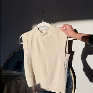 Reformation Cream Turtleneck Sweater